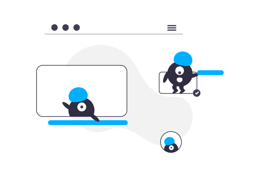 Remote design team illustration